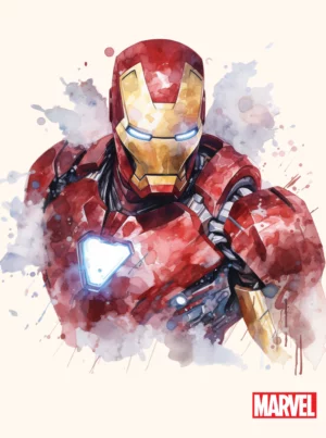 Iron Man, Marvel, Premium Aluminum Metal Poster, Magnetic Mounting