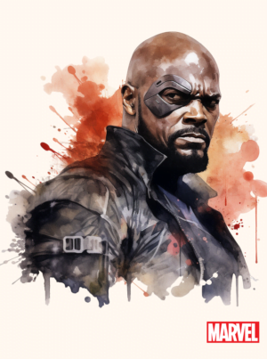 Nick Fury, Marvel, Premium Aluminum Metal Poster, Magnetic Mounting