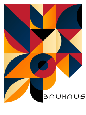 Bauhaus Abstract Art 12, Premium Aluminum Metal Poster, Magnetic Mounting